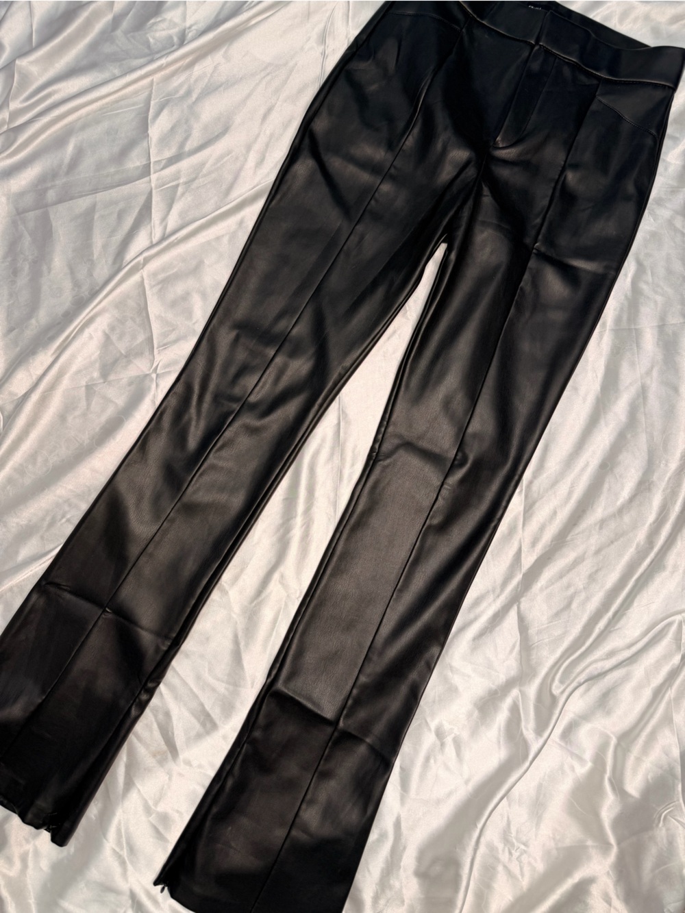 Zara Black Faux Leather High-Waist Skinny Pant